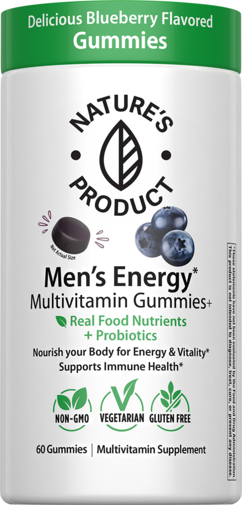 Men's Energy Multivitamin (Delicious Blueberry), 60 Gummies