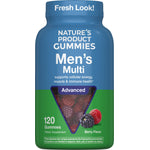 Nature's Product Gummies Men's Multi, 120 Gummies, Berry Flavor. Supports cellular energy, muscle & immune health. Fresh Look!