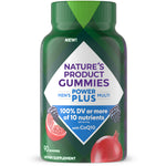 Nature's Product Gummies Men's Power Plus Multi with CoQ10, 90 gummies, providing 100% DV or more of 10 essential nutrients.