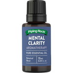 A 15 mL (0.51 FL. OZ.) bottle of Mental Clarity Aromatherapy Pure Essential Oil Botanical Blend.