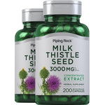 Milk Thistle Seed Extract, 3000 mg (per serving), 200 Quick Release Capsules, 2  Bottles