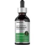 Liquid extract of Motherwort in a 2 fl. oz. (59 mL) dropper bottle.