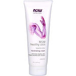 NOW Solutions MSM Healthy Skin Liposome Lotion tube, 8 fl. oz. (237 mL), rejuvenating cream.