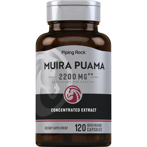 Muira Puama, 2200 mg (per serving), 120 Quick Release Capsules