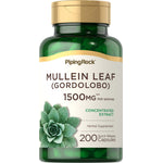 Bottle of Mullein Leaf (Gordolobo) 1500mg per serving, containing 200 Quick Release Capsules.