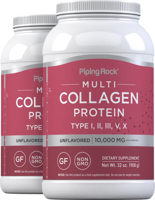 Multi Collagen Protein Powder, 10,000 mg (per serving), 32 oz (908 g) Bottle, 2  Bottles