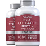 Multi Collagen Protein (Types I, II, III, V, X), 2000 mg (per serving), 180 Quick Release Capsules, 2  Bottles