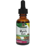 Nature's Answer Myrrh Gum Liquid Extract in a 1 fluid ounce bottle, natural supplement for wellness and health.