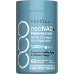 NEOCELL neoNAD+ Resveratrol Multi Collagen Bio-Peptides, 1,000 mg per 2 capsules, 60 Rapid Release Capsules.