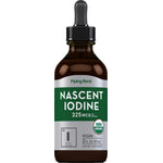 NASCENT IODINE liquid, 325 MCG per serving, 2 FL. OZ. (59 mL), USDA Organic, Vegan, Dietary Supplement.