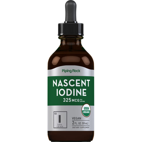 Nascent Iodine (Organic), 325 mcg (per serving), 2 fl oz (59 mL) Dropper Bottle