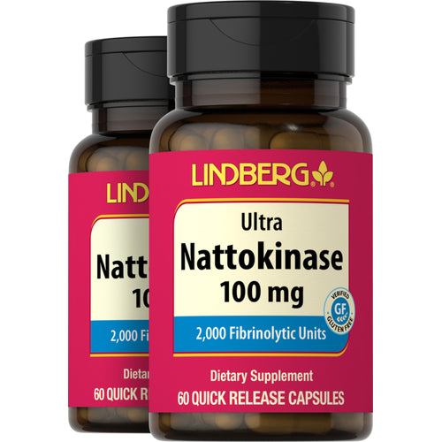 Nattokinase (2,000 FU), 100 mg, 60 Quick Release Capsules, 2  Bottles