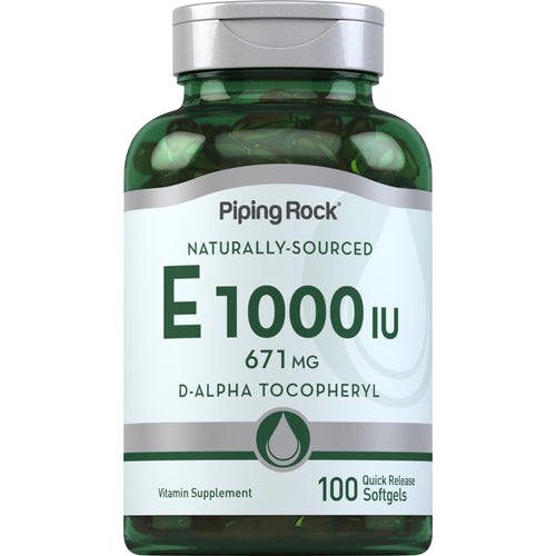 Natural Vitamin E, 1000 IU, 100 Quick Release Softgels