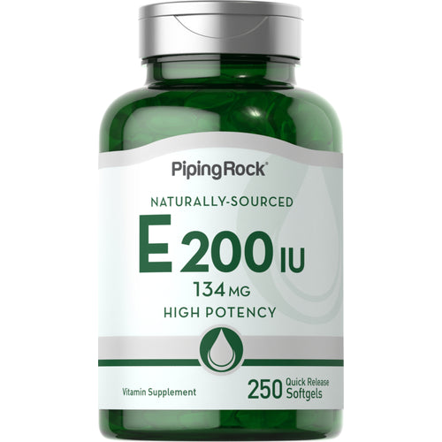 Natural Vitamin E, 200 IU, 250 Quick Release Softgels