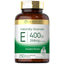 Carlyle Natural Vitamin E 400 IU, 250 quick release softgels for antioxidant support in a convenient supplement form.