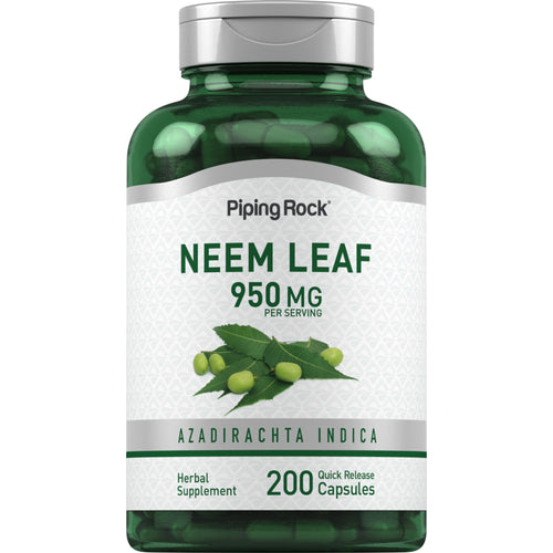 Neem Leaf, 950 mg (per serving), 200 Quick Release Capsules