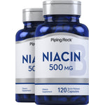 Niacin, 500 mg, 120 Quick Release Capsules, 2  Bottles