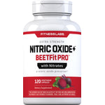 Fitness Labs Extra Strength Nitric Oxide+ BeetFit Pro with Nitrates, 120 Vegetarian Capsules, shown in the product image.