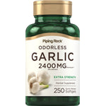 Odorless Garlic 2400 mg Extra Strength Herbal Supplement, 250 Quick Release Softgels.