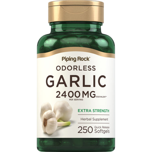 Odorless Garlic, 2400 mg (per serving), 250 Quick Release Softgels