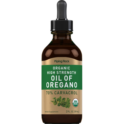 Oil of Oregano High Strength (Organic), 2 fl oz (59 mL) Dropper Bottle