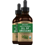 Oil of Oregano High Strength (Organic), 2 fl oz (59 mL) Dropper Bottle, 2  Dropper Bottles
