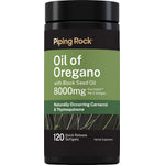 Oil of Oregano with Black Seed Oil 8000mg Equivalent Per 2 Softgels, 120 Softgels, Naturally Occurring Carvacrol & Thymoquinone.