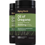 Oil of Oregano with Black Seed Oil, 8000 mg (per serving), 120 Quick Release Softgels, 2  Bottles