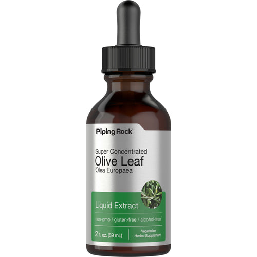 Olive Leaf Liquid Extract Alcohol Free, 2 fl oz (59 mL) Dropper Bottle