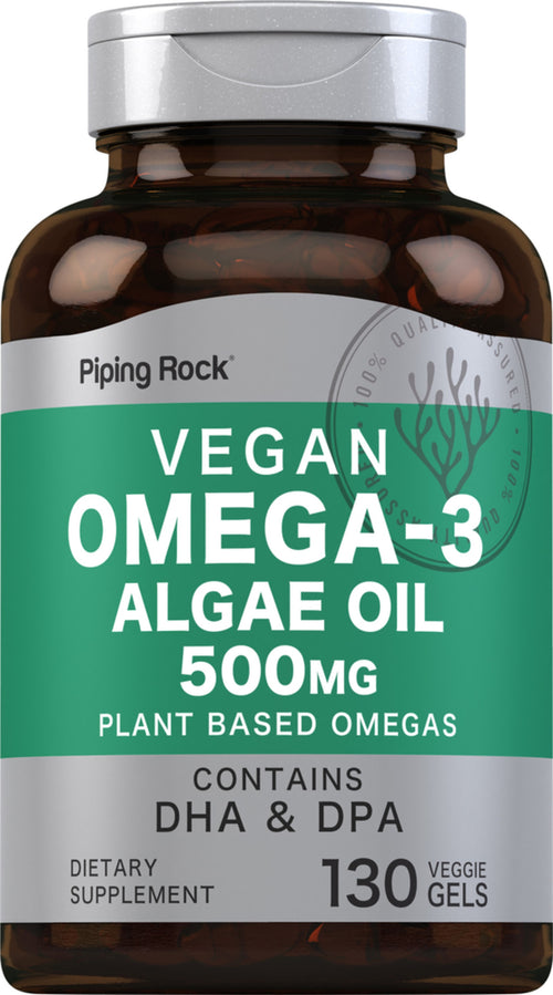 Omega-3 Algae Oil Vegan, 500 mg, 130 Veggie Gels