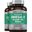Omega-3 Algae Oil Vegan, 500 mg, 130 Veggie Gels, 2  Bottles