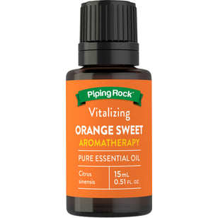 Orange Sweet Pure Essential Oil, 1/2 fl oz (15 mL) Dropper Bottle