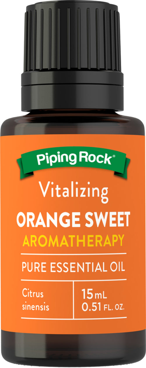 Orange Sweet Pure Essential Oil, 1/2 fl oz (15 mL) Dropper Bottle