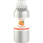 A 16 FL. OZ. (473 mL) bottle of Orange Sweet Essential Oil.