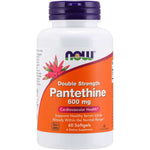 Now Pantethine Double Strength 600 mg, 60 Softgels. Supports healthy serum lipids and cardiovascular health. Non-GMO.
