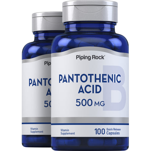 Pantothenic Acid, 500 mg, 100 Quick Release Capsules, 2  Bottles
