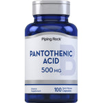 Pantothenic acid 500 mg, 100 quick release capsules bottle.