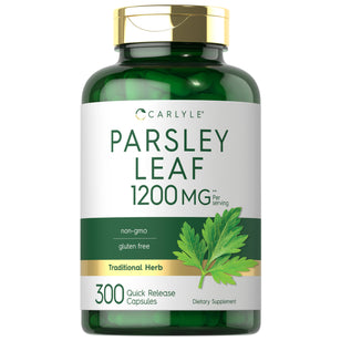 Carlyle Parsley Leaf 1200 mg Per serving, non-gmo, gluten free, Traditional Herb, 300 Quick Release Capsules Dietary Supplement.