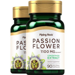 Passion Flower, 1100 mg, 90 Quick Release Capsules, 2  Bottles