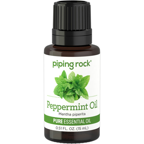 Peppermint Pure Essential Oil (GC/MS Tested), 1/2 fl oz (15 mL) Dropper Bottle