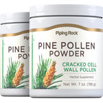 Two bottles of Pine Pollen Powder, wild harvested, cell wall cracked, each 7 oz (198 g).