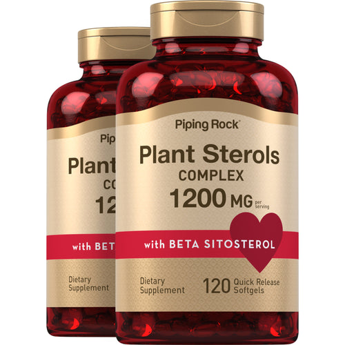 Plant Sterols Complex w/ Beta Sitosterol, 1200 mg (per serving), 120 Quick Release Softgels, 2  Bottles