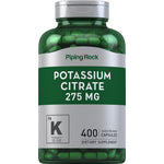 Potassium Citrate 275 mg, 400 quick-release capsules displayed in the product image for health supplements.
