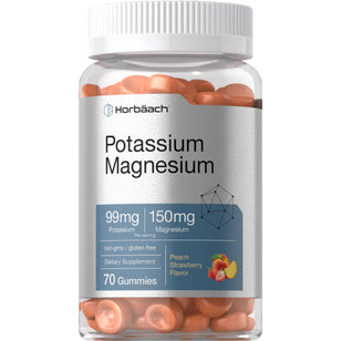 Potassium Magnesium 99mg/150mg (Peach Strawberry), 70 Gummies