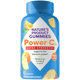 Power C (Tropical Citrus) 500 mg Extra Strength, 500 mg (per serving), 92 Gummies