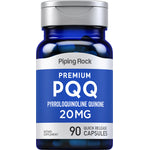 PQQ Pyrroloquinoline Quinone 20 MG 90 quick-release capsules bottle displayed.