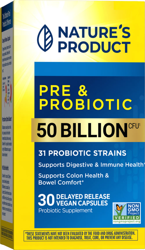 Pre & Probiotic 50 Billion, 30 Delayed Release Vegan Caps