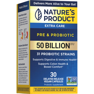 Pre & Probiotic, 50 Billion CFU, 30 Delayed Release Vegan Caps