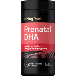 Prenatal DHA supplement for women: 90 quick release softgels, ideal before, during, and after pregnancy. Fish oil based.