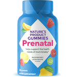 Nature's Product Prenatal Gummies, 36 count, Raspberry Lemonade flavor, with Folate and DHA. Dietary supplement.